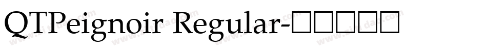 QTPeignoir Regular字体转换